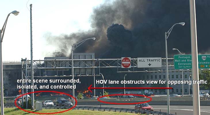 Scene is surrounded, isolated and controlled as HOV lane obstructs view of northbound traffic